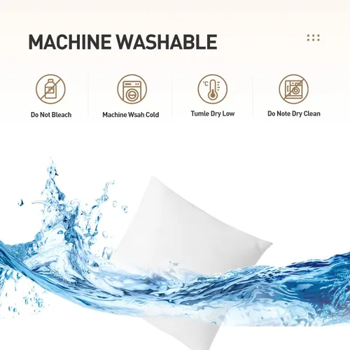 Vista 7 de Acanva Premium Poliéster Hipoalergénico - Relleno de forma cuadrada - Insertos de almohada