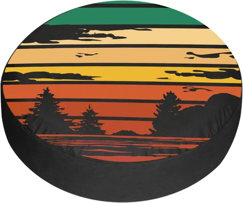 Vista 7 de Fundas de neumáticos de repuesto para remolques, neumáticos retro de bosque para automóviles, resistentes a la intemperie, a prueba de polvo