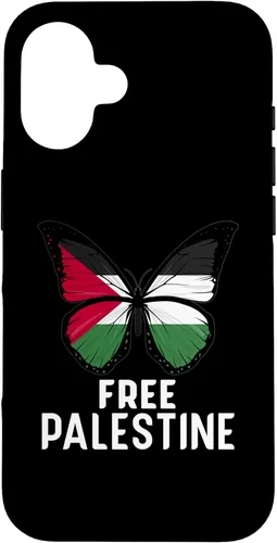 Free Palestine Flag Save Gaza Strip Palestinian Butterfly Case for iPhone 16