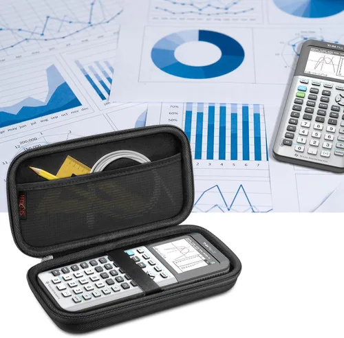 Vista 7 de Funda de transporte para calculadora gráfica para TI-84 Plus CE, funda protectora rígida de EVA a prueba de golpes para Texas Instruments TI-84 Plus