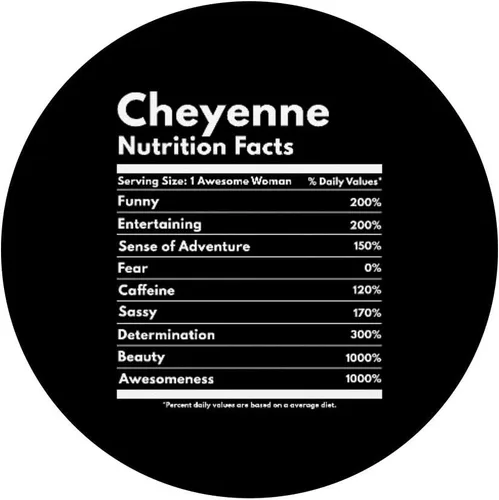 Vista 3 de Cheyenne Información nutricional Funny Custom Name Cheyenne PopSockets PopGrip: Swappable Grip para teléfonos y tabletas