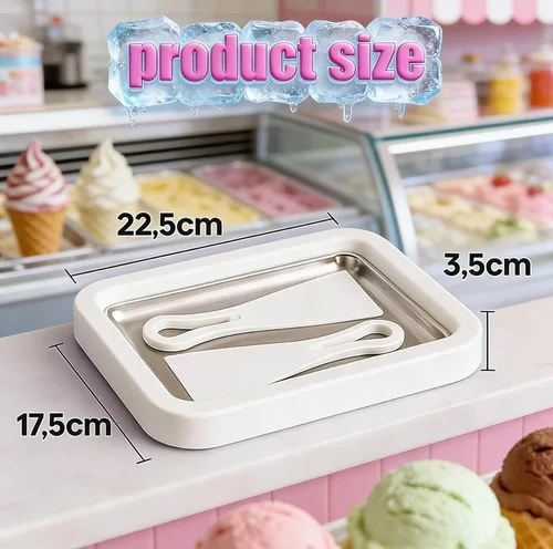 Vista 2 de Myfroroll - Máquina casera de bricolaje para helados italianos, sorbete, yogur congelado, fácil de limpiar (blanco)