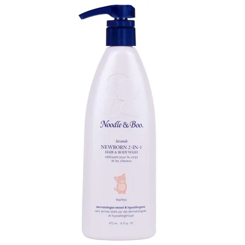 Noodle & Boo – Jabón para cabello y cuerpo 2-en-1 para recién nacidos y bebés con lavanda, 16 fl. oz.