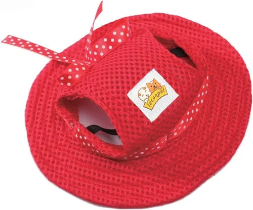Vista 8 de Leconpet Sombrero de princesa para mascotas, gorras para perro con correa para el cuello, ajustables y cómodos agujeros para las orejas para perros