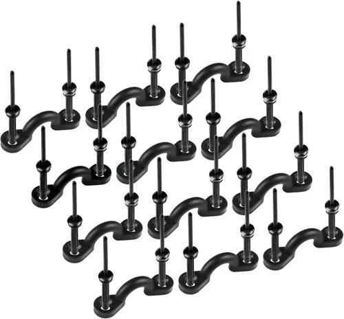 Booms Fishing MA1 Kayak Pad Eye Tri-Grip Kit de remaches, negro