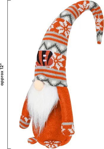 Vista 3 de FOCO Figura de peluche con logotipo del equipo de la NFL, 10 pulgadas, gnomo de felpa