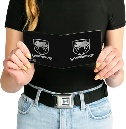 Vista 6 de Buckle-Down Cartera Dodge Viper NegroPlata Logo