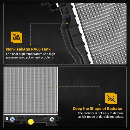 Vista 3 de DWVO Radiador compatible con Ford Expedition 2011 2012 2013 2014 F-150 2015 2016 2017 Lincoln Navigator 2015 2016 2017 3.5L 5.0L V6 V8