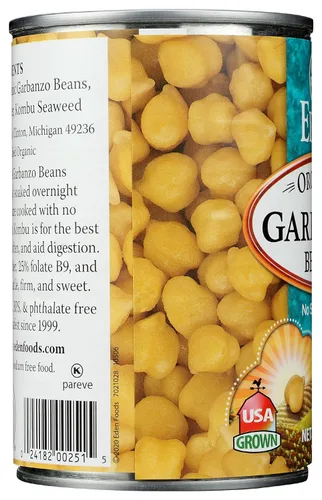 Vista 6 de Eden Foods Garbanzos orgánicos, 15 onzas