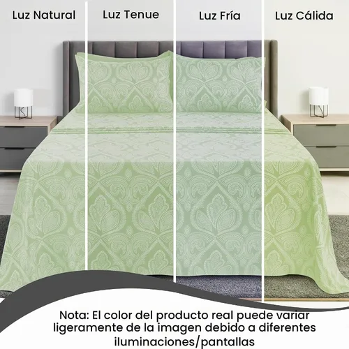 Vista 8 de LDC LUX Décor Colección - Juego de sábanas para cama de tamaño individual con estampado de cachemira – 4 piezas de sábanas de microfibra ultra