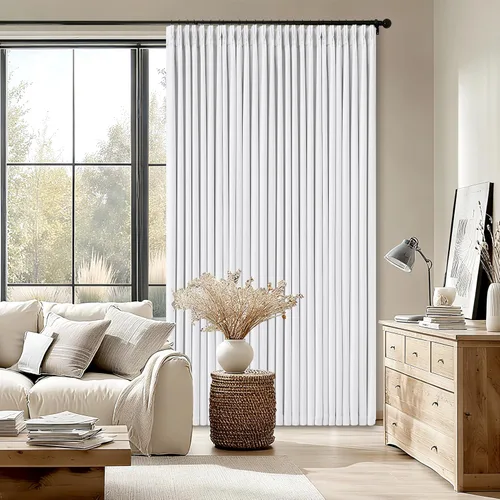 Vista 89 de Juego de 2 paneles de cortinas plisadas negras de 80 pulgadas para sala de estar, cortinas plisadas de lino con forro de 80 pulgadas de largo, 100%