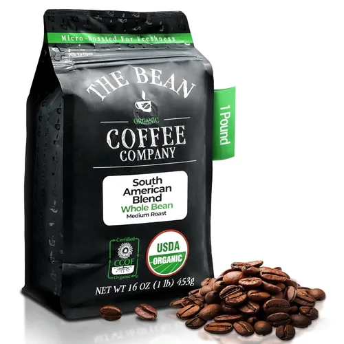 Vista 57 de The Bean Organic Coffee Company Mocha Java, tostado medio, café en grano entero, bolsas de 16 onzas (paquete de 2)