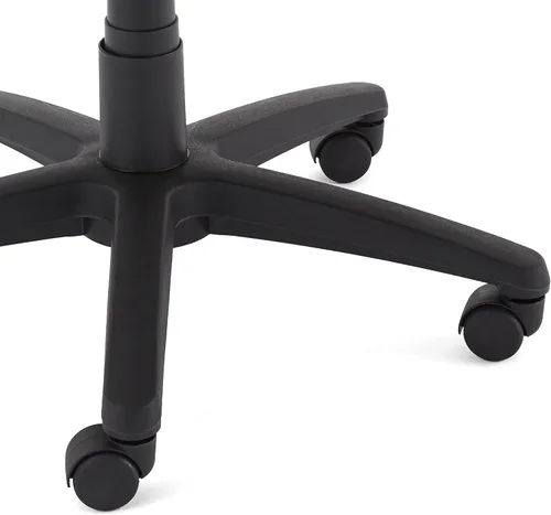 Vista 7 de Yaxa Basics Silla ergonómica de escritorio con respaldo alto, cómodos reposabrazos abatibles, asiento de malla contorneada, giratorio, negro, 25.5