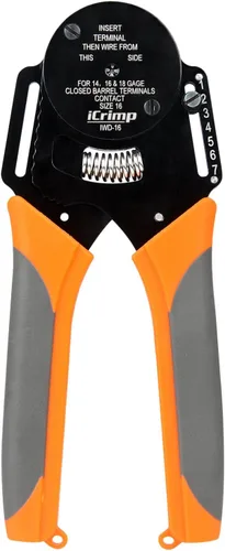 Vista 10 de iCrimp Crimpadora de Barril Cerrado de 4 Vías con Muesca, Tipo de 8 Impresiones para Contactos Sólidos Deutsch calibre 12 (IWD-12)