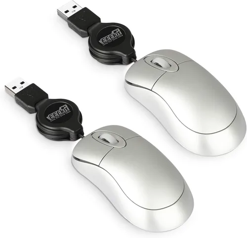 Vista 11 de EEEKit Ratón USB ultra compacto de 3 botones, negro, 3 x 1.57 x 0.98 pulgadas