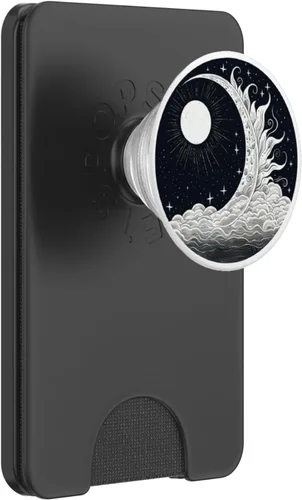 Vista 7 de Sol y Luna Amante Astronomía Astrología Stargazer PopSockets Estándar PopGrip