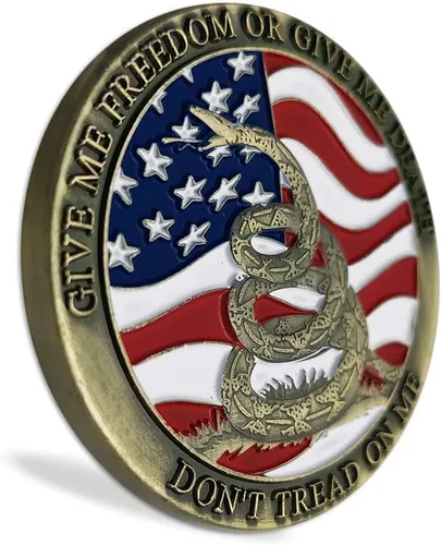 Vista 4 de Moneda militar Don't Tread on Me Challenge Coin US Liberty Bell