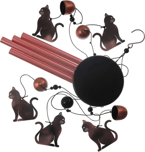 Vista 4 de Campanillas de viento para gatos al aire libre, decoración de interiores, atrapavientos románticos móviles hechos a mano, campanillas de gato