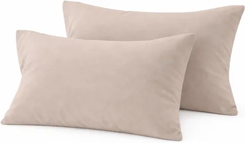 Vista 24 de COTTON STICH Juego de 2 fundas de almohada para niños pequeños, mini fundas de almohada de algodón de 600 hilos, fundas de almohada suaves y ligeras