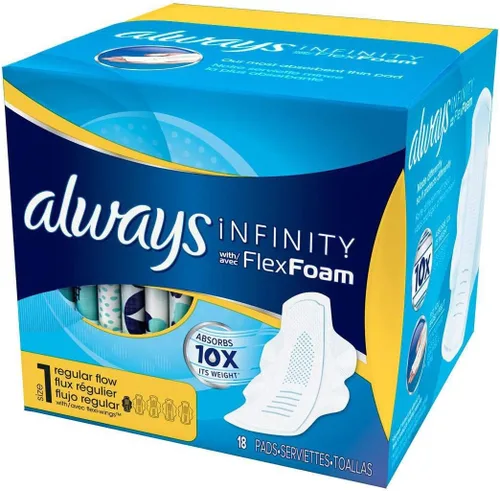 Always Almohadillas tamaño 1 Infinity con espuma flexible 18 unidades