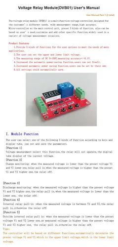 Vista 3 de Comparador de voltaje digital Control de medición de voltaje de 0-100 V Medición de voltaje Protección de descarga de carga Protección contra