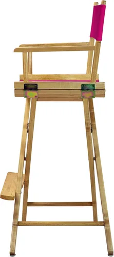 Vista 5 de Casual Home 230-00/021-30 Director Chair 30" - Bar Height Natural Frame/Magenta Canvas