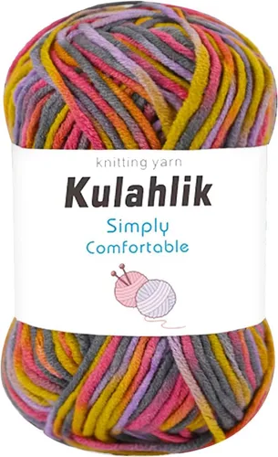 Vista 118 de Hilo acrílico de 1.76 oz (1 x 1.76 oz) para tejer y tejer, hilo de hilo degradado colorido, 1 rollo de madejas, hilo acrílico multicolor, perfecto
