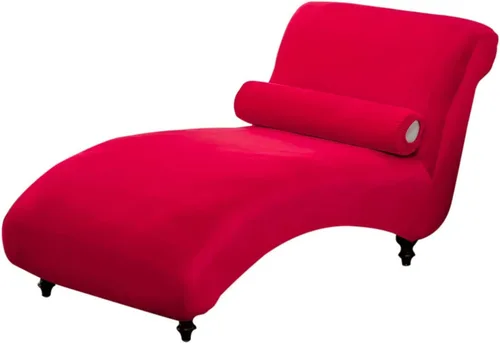 Vista 8 de Funda de terciopelo para tumbona grande sin brazos, funda para tumbona larga y curva, protector de muebles de mascotas, lavable a máquina, funda