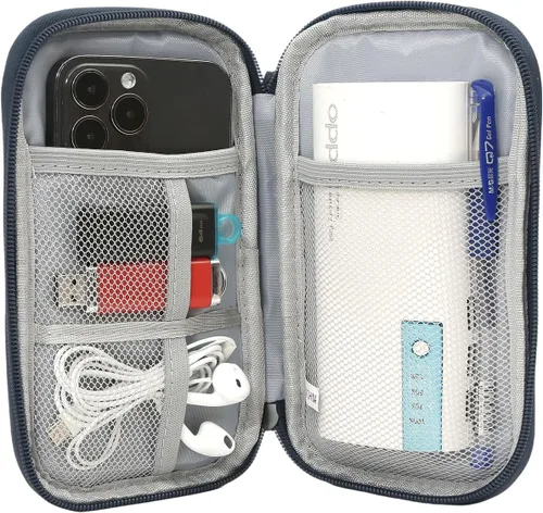 Vista 27 de Bolsa de organizador electrónico CAAORDKSO para viajes, USB, accesorios de cable, bolsa de organizador de accesorios electrónicos impermeable