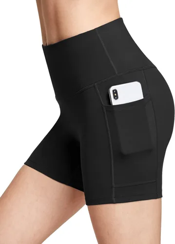 BALEAF Pantalones cortos de ciclista para mujer de 8, 5, 3 pulgadas, cintura alta, yoga, entrenamiento, gimnasio, correr, voleibol, pantalones