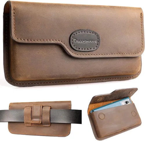 Vista 6 de Funda de cuero para iPhone 14, 14 Pro, bolsa horizontal para teléfono celular con clip para cinturón para Galaxy S23 S22, soporte para cinturón