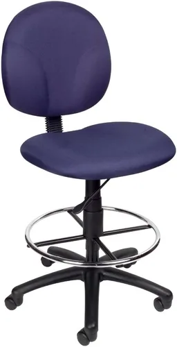 Vista 18 de Boss Office Products B1691-BK Stand Up Taburete de dibujo de tela con brazos ajustables en negro