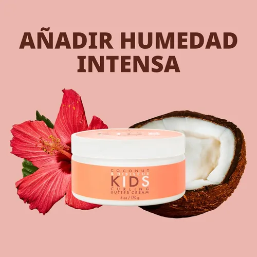 Vista 3 de SheaMoisture Crema de peinado para rizos para definición de rizos de coco e hibisco y desenredar para cabello de niños 6 fl oz