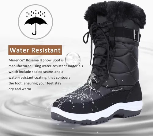 Vista 4 de CIOR Women's Waterproof Winter Snow Boots Warm Faux Fur Lined Anti-Slip Cold Weather Boots