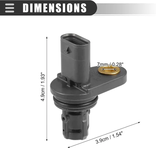 Vista 4 de Motoforti Sensor de posición del árbol de levas, para Chevrolet Aveo 2009-2011, ABS, No.55565709, negro, 2 piezas