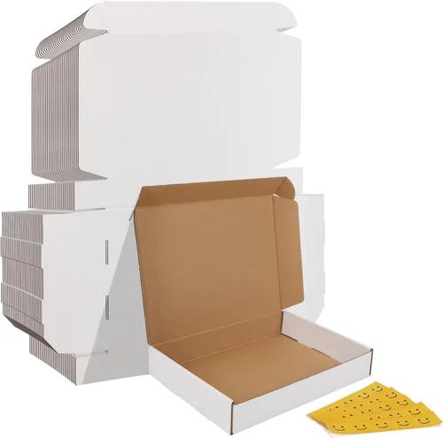 Vista 9 de HORLIMER - Cajas de envío de 4 x 3 x 2 pulgadas, conjunto de 50, caja de cartón corrugado marrón para envíos por correo de documentación