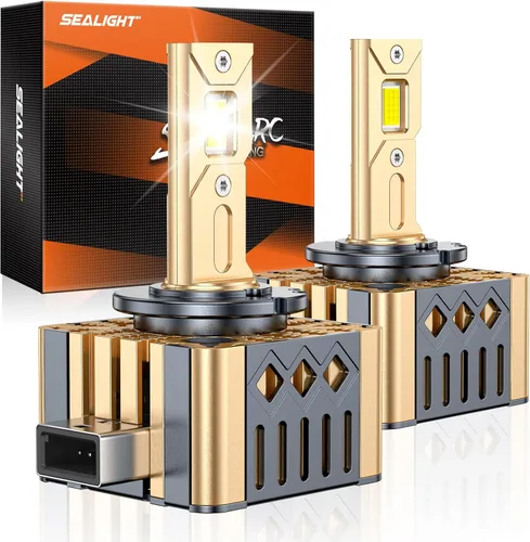 SEALIGHT Bombillas HID D1S D1R, 6500K blanco frío 10X brillo HID Xenón ensamblaje de repuesto 66144 66140 85140 85140 85415 (85415C1) 0.01S