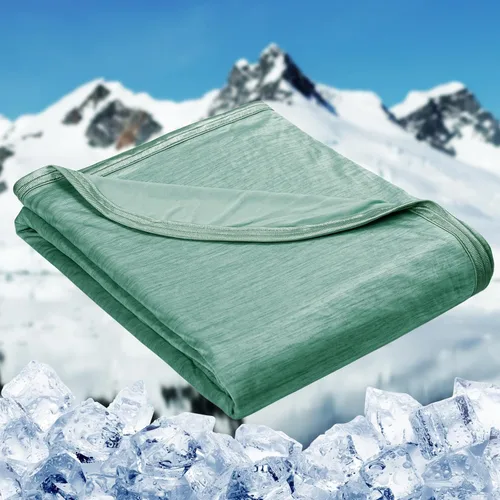 Vista 21 de HOMFINE - Manta refrescante para personas que duermen con calor, delgada, ligera, transpirable, doble cara, para cama, sofá y sillón, ideal