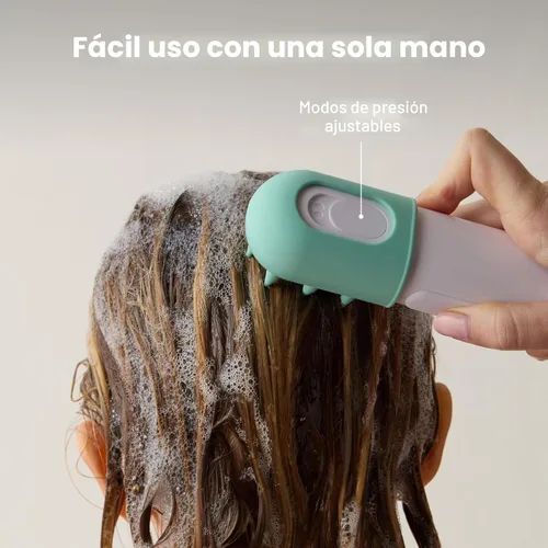 Vista 3 de Frida Baby Control The Flow - Accesorio rociador para bañera de bebé, cabezal de ducha con masajeador de cuero cabelludo, controla el flujo de agua