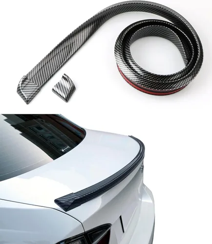 Vista 8 de ESEWALAS Alerón Trasero Universal para Exterior de Carro, Kit de Labio de Alerón de Maletero de Carro para Techo, Alerón para Carros, Kit de Alerón