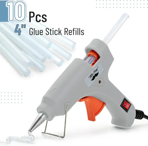 Vista 2 de Mr. Pen - Juego de mini pistola de pegamento caliente y palos, pistola de pegamento resistente con 10 varillas