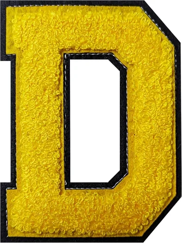 Vista 44 de 2 parches de letras de felpilla termo-adhesivas de 2.5", parches de letras universitarias de punto de felpilla para ropa (negro/blanco 2-1/2, S)