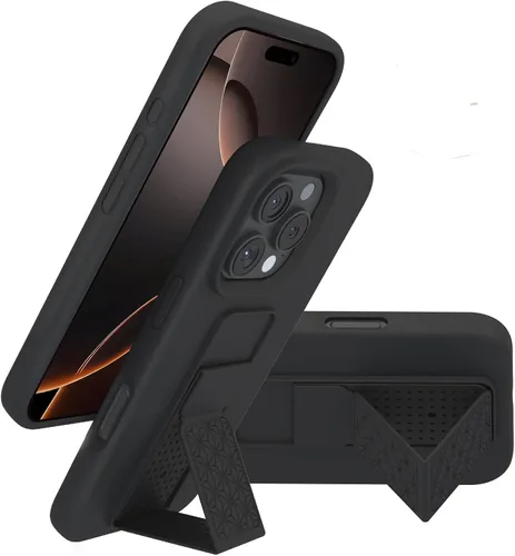 Vista 81 de Funda de silicona con soporte de LAUDTEC compatible con iPhone 7/8/SE, soporte de metal con soporte de pie vertical y horizontal, cubierta flexible
