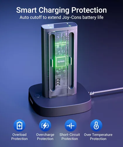 Vista 5 de Syntech Premium Controller Charger Dock Compatible with Nintendo Switch 2 JoyCon Accessories, 4-in-1 Fast Charging Station with LED Indicators USB-A