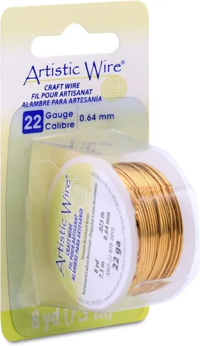 Vista 24 de Artistic Wire, Alambre de latón calibre 12 resistente al deslustre, 10 pies