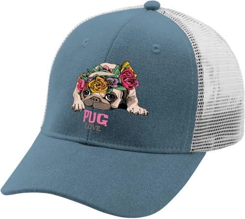 Vista 2 de Sombreros Pug Dog Dad Sombrero de béisbol gráfico para hombre
