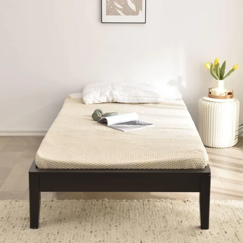 Vista 66 de Better Home Products Stella - Marco de cama de madera de pino maciza, tamaño Queen, color negro
