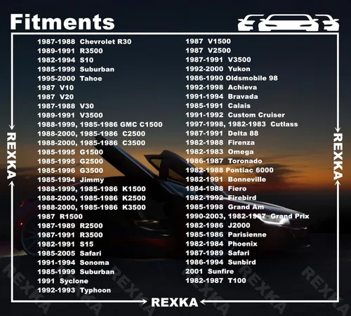 Vista 3 de Rexka 10 biseles de nailon para faros delanteros, tuercas de tornillo #8 o #10 tamaño de tornillo compatibles con GM 3919773 Chevy Buick Cadillac GMC