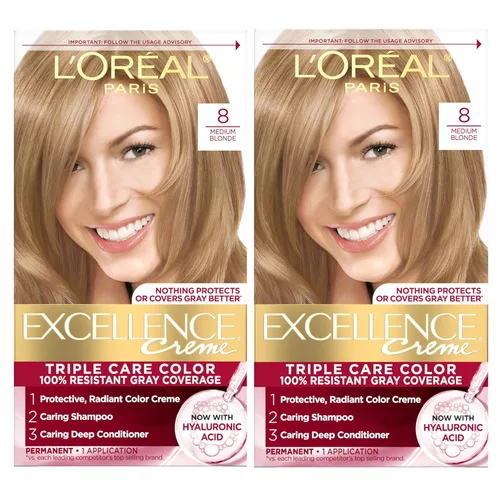 Vista 14 de L'Oreal Paris Excellence Crème - Tinte permanente para el cabello, color de cabello de triple cuidado, complejo Pro-Keratina para una cobertura
