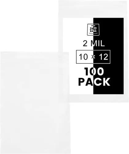 Vista 11 de 6" X 9" (100 bolsas) Bolsas de plástico transparente con cierre zip resellable de 2 mil